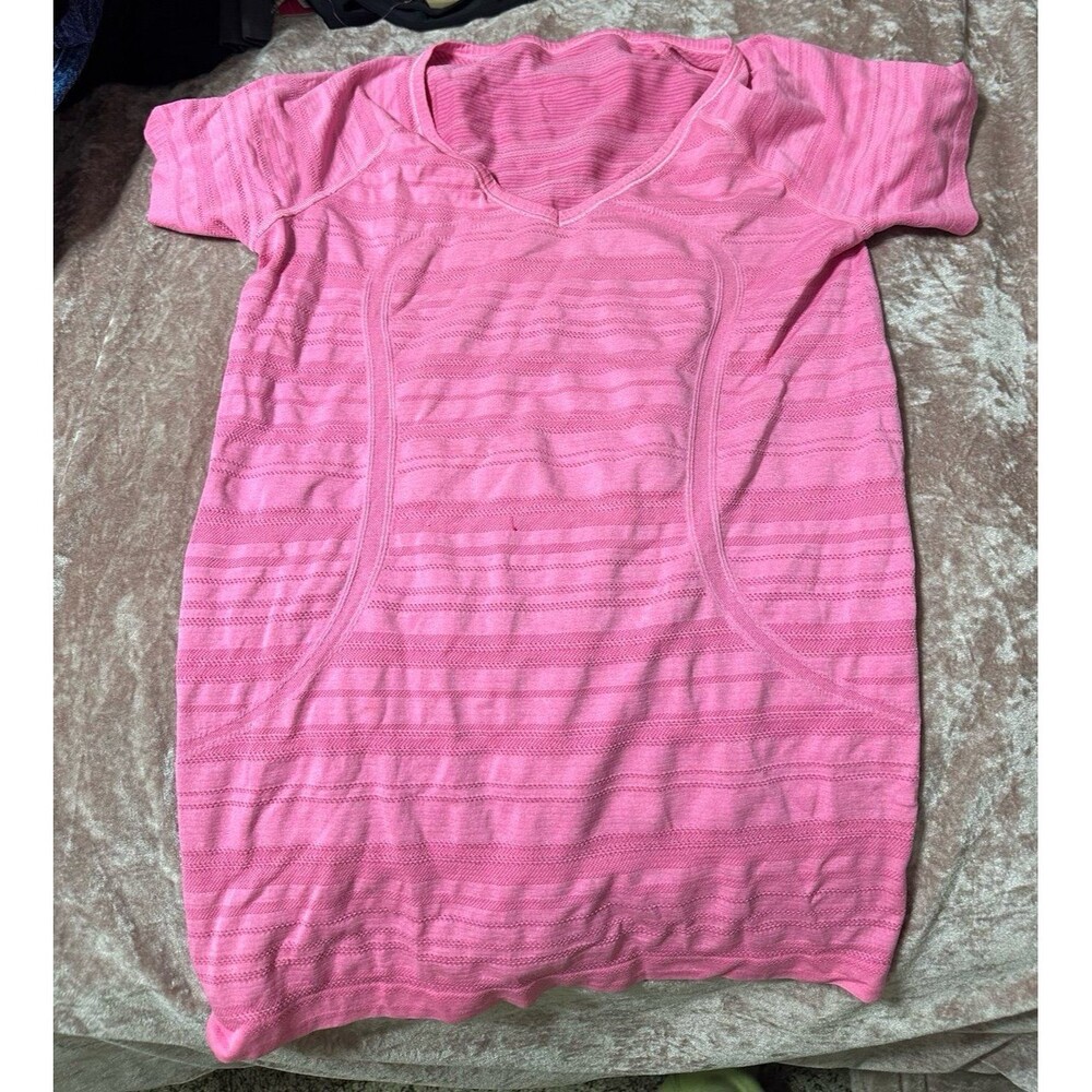 Lululemon pink striped top